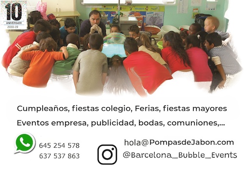 Barcelona Bubble Events, +15 años de experiencia animaciones infantiles con pompas