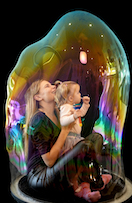 diversión asegurada cuando son dos los que estan dentro burbuja